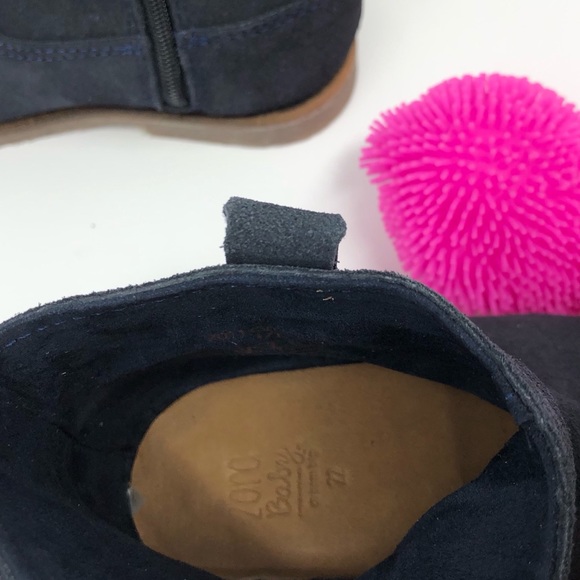 2/$30 Zara Kids Leather Navy Studded Boots Sz 6.5 - Picture 5 of 8